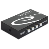 Превключвател Delock 87634, Ръчен, 4 x USB 2.0 порта, Черен