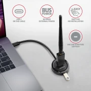 AXAGON HUE-P1C SuperSpeed USB-C ROUND hub