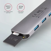 AXAGON HMC-HCR3A SuperSpeed USB-C COMBO 5in1 hub