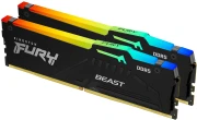 16GB (2x8) DDR5-6000 CL30 Kingston FURY Beast Black RGB