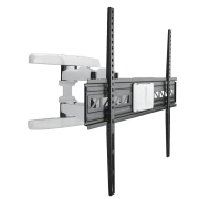 Стенна стойка за TV HAMA, Регулируема, 46"-90", до 75 кг, Черен/Бял