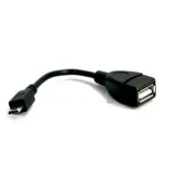 VCom Кабел OTG USB AF / Micro USB Black - CU226-0.2m