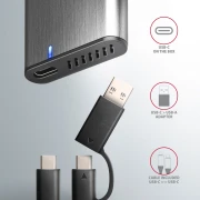 AXAGON EEM2-SG2 USB-C - M.2 NVMe & SATA SSD