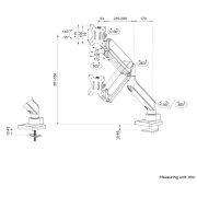 Neomounts by Newstar Next Core Desk Mount 1 screen (topfix clamp &grommet)