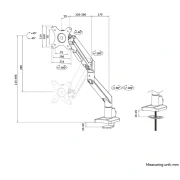 Neomounts by Newstar Next Slim Desk Mount, single display (topfix clamp & grommet)
