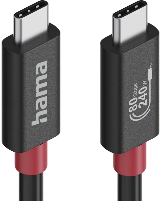 HAMA USB4-C 80Gbit/s 5A 240W - 1.0m