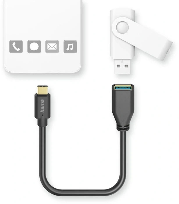 HAMA OTG USB-A > USB-C 5Gbit - 0.15m