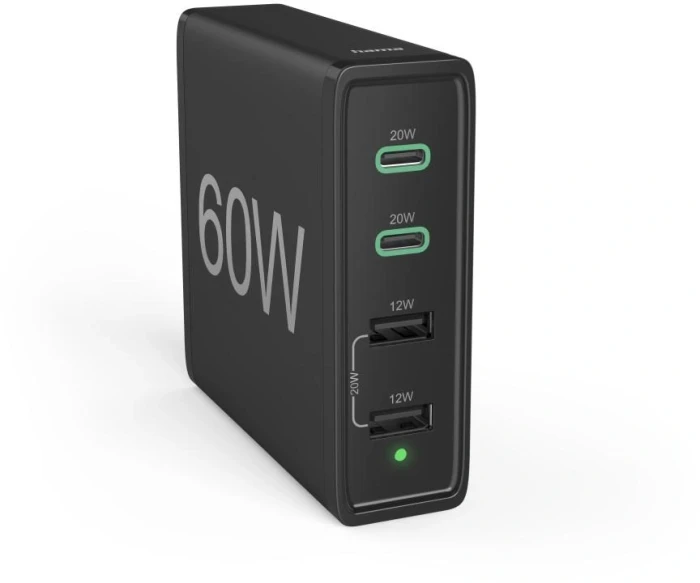 HAMA Зарядна станция 4 порта 60W