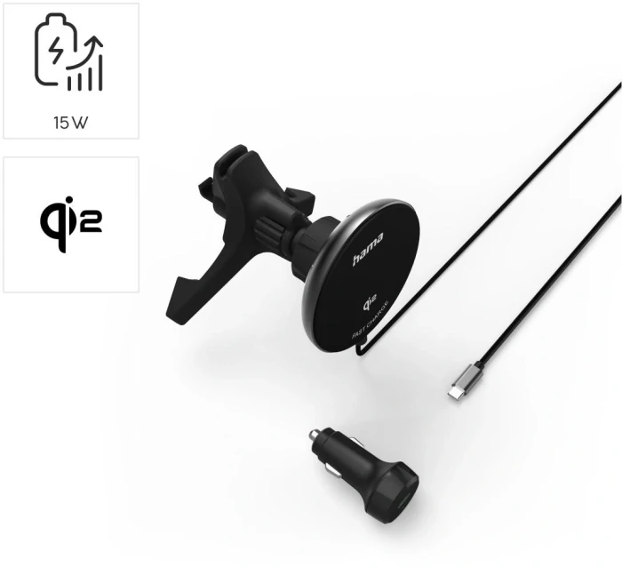 HAMA Безжично зарядно Qi2 15W