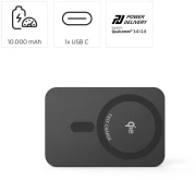 HAMA Qi2 Безжична външна батерия индуктивно зареждане - 10000mAh