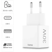 HAMA Бързо мини Gan зарядно 30 W