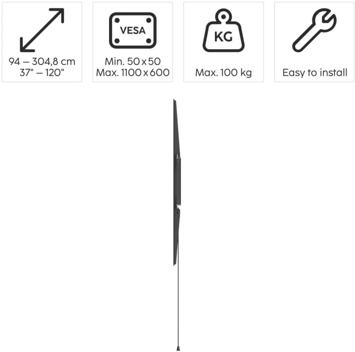 HAMA Стенна стойка за TV 120"