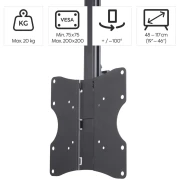 TV Стойка за таван 117 cm (46") до 20 кг