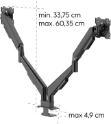 HAMA Стойка за 2 бр. монитори до 35"