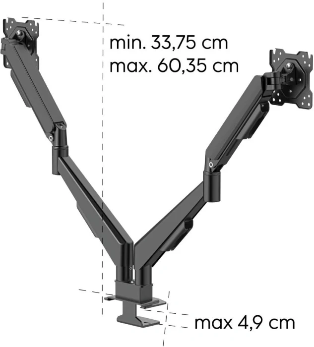 HAMA Стойка за 2 бр. монитори до 35"