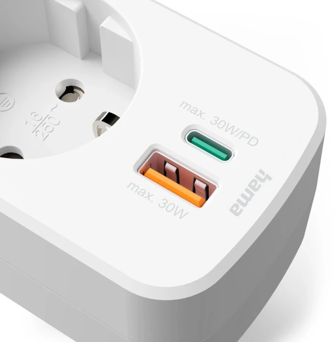 HAMA контакт USB-C/A Шуко