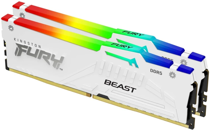 32GB (2x16) DDR5-6000 CL30 Kingston FURY Beast White RGB