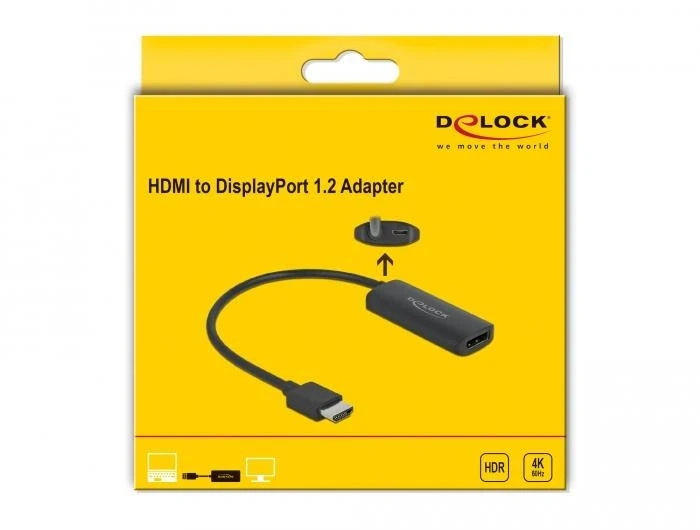Delock Адаптер HDMI > DisplayPort 4K