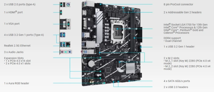 ASUS PRIME B760M-K DDR4