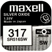 Бутонна батерия MAXELL SR516 SW /317/ 1.55V