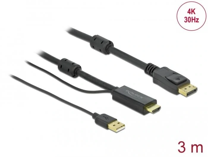 Delock HDMI > DisplayPort 4K - 3.0m