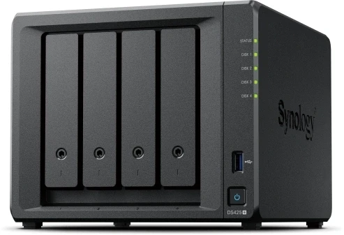 Мрежов сторидж Synology DS425+, за 4 диска, Intel Celeron J4125 - 4 Cores