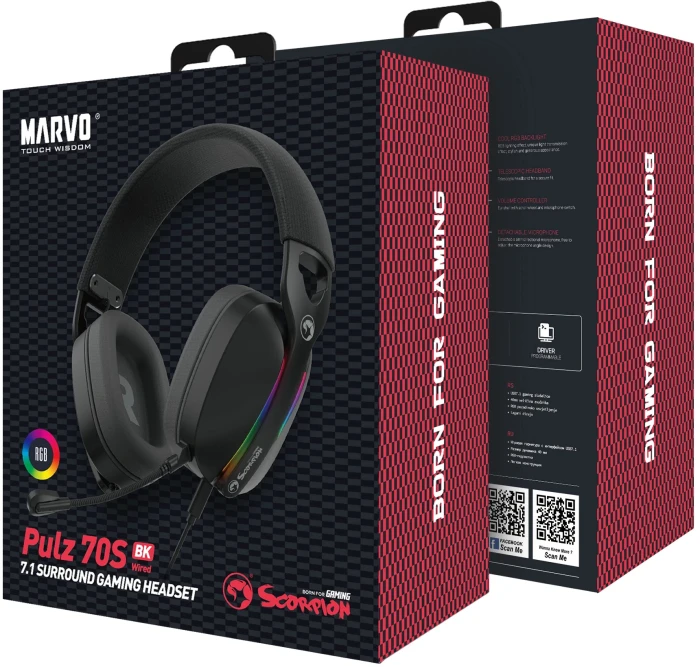 Marvo Pulz 70S RGB 7.1 - Black