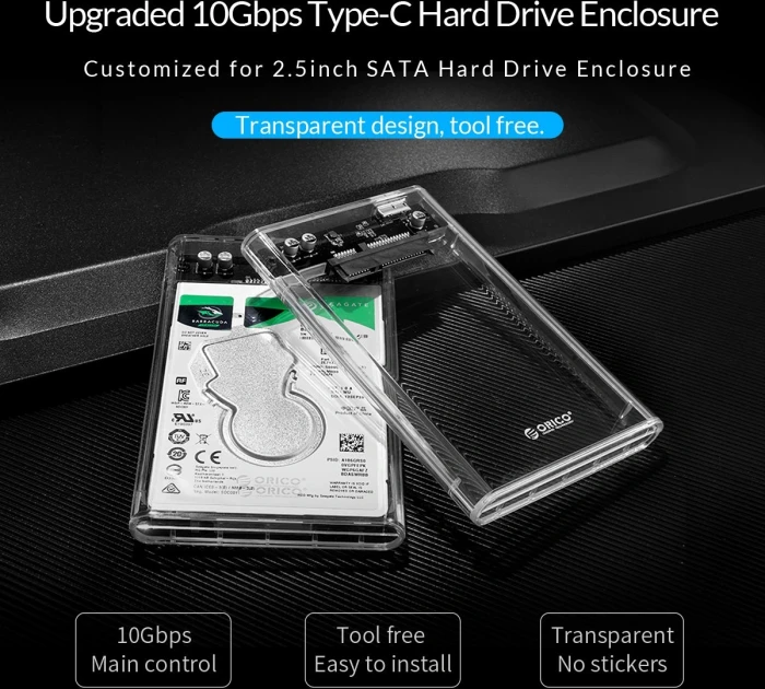 Orico кутия за диск 2.5" USB-C