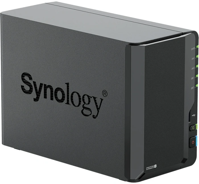 Мрежов сторидж Synology DS225+, за 2 диска, Intel Celeron J4125 - 4 Cores