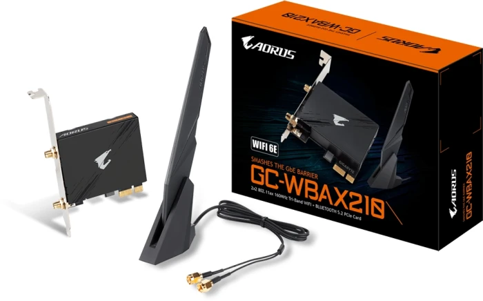 GIGABYTE AORUS X210 Intel® WIFI 6Е 2x2 802.11ax Bluetooth 5.2