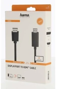 HAMA DisplayPort > HDMI 4K - 1.5m