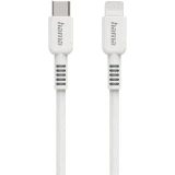 Кабел за зареждане HAMA "Eco", USB-C - Lightning, 1 м, бял