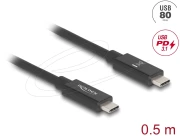 Delock USB-C 80Gbps 240W - 0.5m