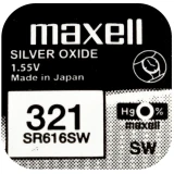 Бутонна батерия MAXELL SR616 SW /321/ 1.55V