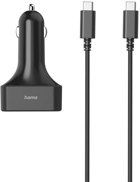 HAMA USB-C захранване за лаптоп за кола (PD) 5-20 V/65 W