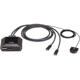 KVM превключвател ATEN US3312 2-портов 4K DisplayPort USB-C