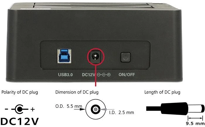 Delock 62661 Dock 2 x 2.5"/3.5" Clone