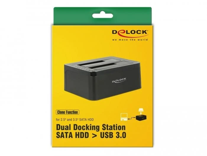 Delock 62661 Dock 2 x 2.5"/3.5" Clone