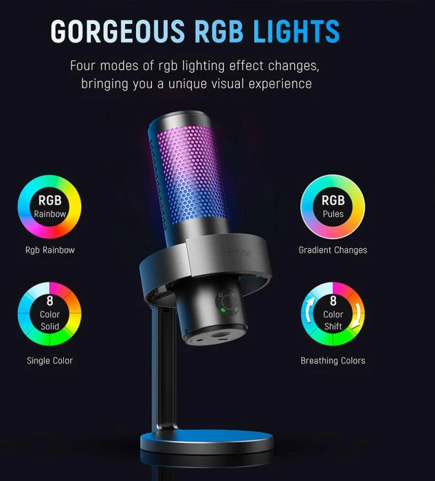 FIFINE A9 RGB 4 Polar Patterns - Black