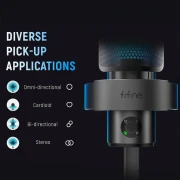 FIFINE A9 RGB 4 Polar Patterns - Black
