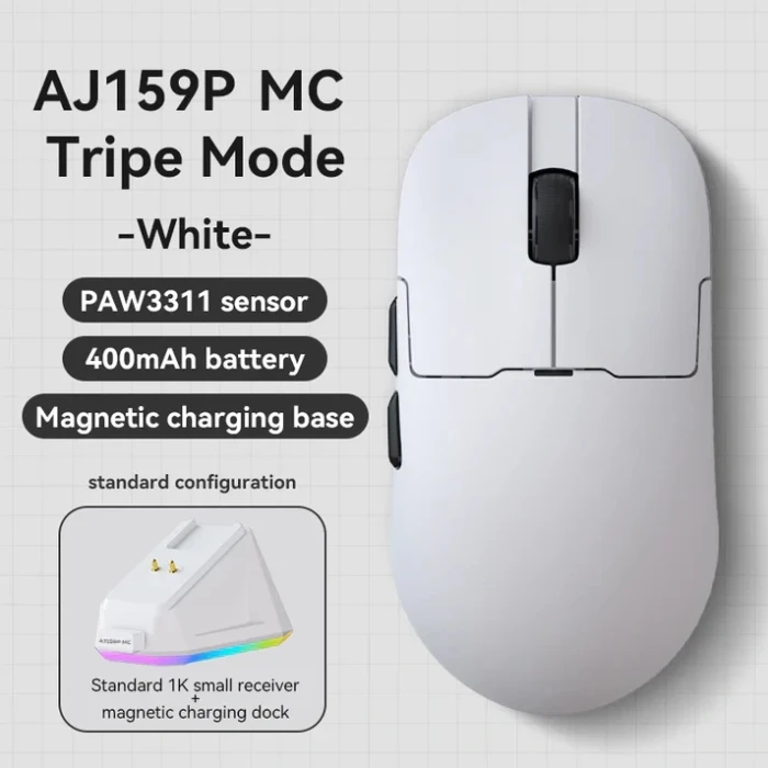 Ajazz AJ159P MC Wireless 1K - White
