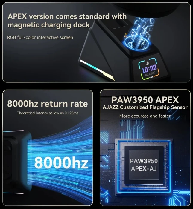 Ajazz AJ179 APEX Wireless 8K - Black