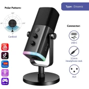FIFINE AM8 Dynamic RGB XLR/USB - Black