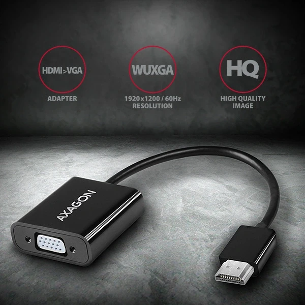 AXAGON адаптер HDMI > VGA Audio Out