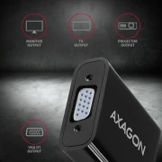 AXAGON адаптер HDMI > VGA Audio Out