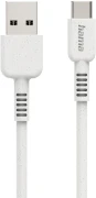 Кабел за зареждане HAMA "Eco", USB-A - USB-C, 1 м, бял