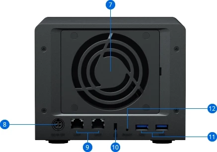 Мрежов сторидж Synology DS620slim, за 6 диска, Dual Core Intel Celeron J3355 2 GHz 64-bit