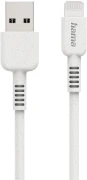 Кабел за зареждане HAMA "Eco", USB-A - Lightning, 1 м, бял