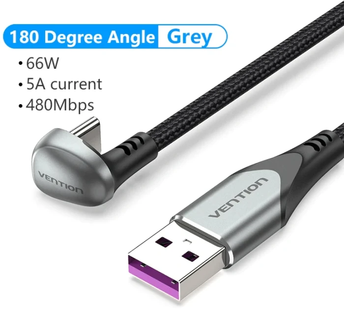 Vention USB-C > USB-A 2.0 U-Shap - 0.5m