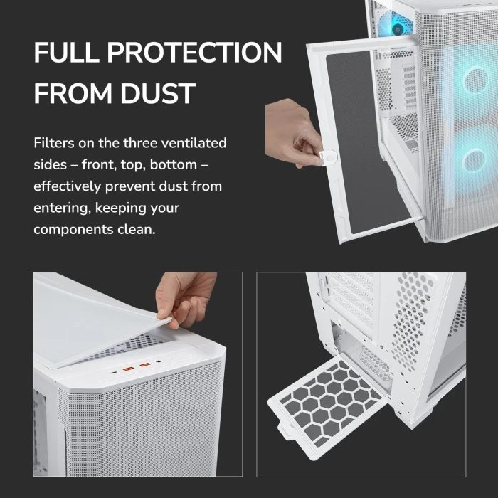 COUGAR AIRFACE FLO RGB White